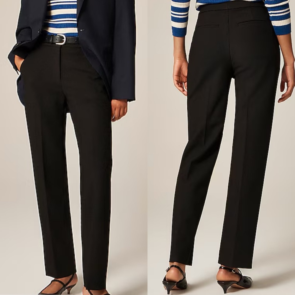 J. Crew Kate straight-leg pant in four-season stretch black